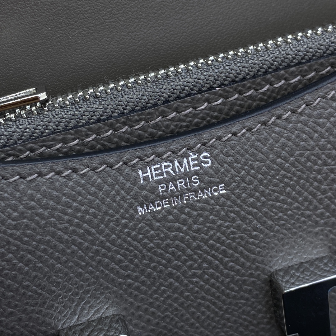 Hermes Constance Slim Wallet Belt Bag In Etain Epsom Leather